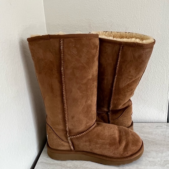 Tall Chestnut UGG Boots - Picture 6 of 10